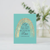 Gereed in Love Gold Rainbow Briefkaart (Staand voorkant)