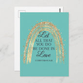 Gereed in Love Gold Rainbow Briefkaart (Voorkant / Achterkant)