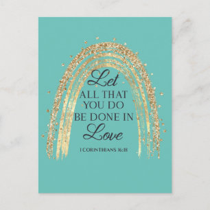 Gereed in Love Gold Rainbow Briefkaart