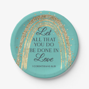 Gereed in Love Gold Rainbow Papieren Bordje