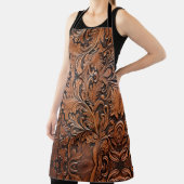 Gereed lederen bruin  schort (Insitu)