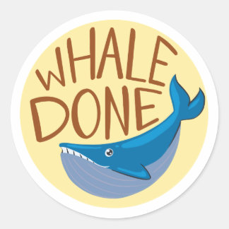 Gereed voor walvis ronde sticker