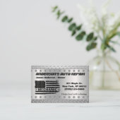 Gereedschap Amerikaanse vlag Metaal ontwerp Auto R Visitekaartje (Staand voorkant)