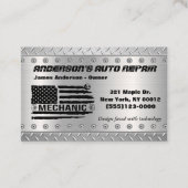 Gereedschap Amerikaanse vlag Metaal ontwerp Auto R Visitekaartje (Voorkant)