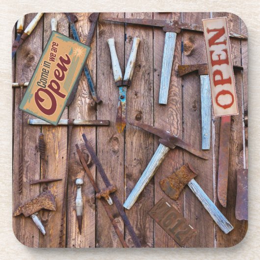  gereedschap Antiek gereedschap Bier Onderzetter (Voorkant)