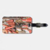 Gereedschap Antiek Rustiek Rood Man Tool Bagagelabel (Achterkant horizontaal)