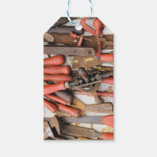 Gereedschap Antiek Rustiek Rood Man Tool Cadeaulabel