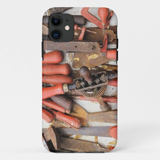 Gereedschap Antiek Rustiek Rood Man Tool Case-Mate iPhone Case (Achterkant)