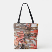 Gereedschap Antiek Rustiek Rood Man Tool Draagtas (Achterkant)