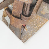 Gereedschap Antiek Rustiek Rood Man Tool Fleece Deken (Hoek)