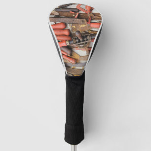 Gereedschap Antiek Rustiek Rood Man Tool Golfheadcover