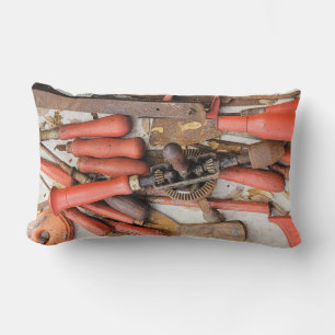 Gereedschap Antiek Rustiek Rood Man Tool Kussen