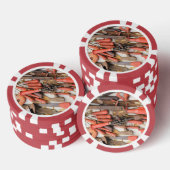 Gereedschap Antiek Rustiek Rood Man Tool Poker Chips (Opstapeling)