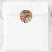 Gereedschap Antiek Rustiek Rood Man Tool Ronde Sticker (Tas)