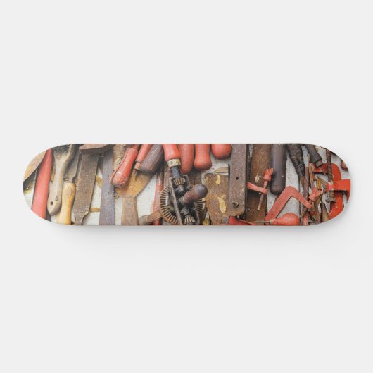 Gereedschap Antiek Rustiek Rood Man Tool Skateboard (Horizontaal)