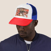 Gereedschap Antiek Rustiek Rood Man Tool Trucker Pet (In situ)