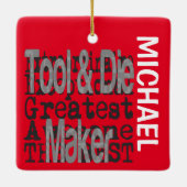 Gereedschap en Die Maker Extraordinaire CUSTOM Keramisch Ornament (Achterkant)