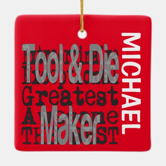 Gereedschap en Die Maker Extraordinaire CUSTOM Keramisch Ornament (Achterkant)