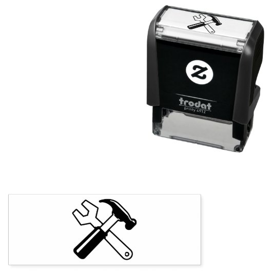 Gereedschap, hammer en moersleutel  zelfinktende stempel (In situ)