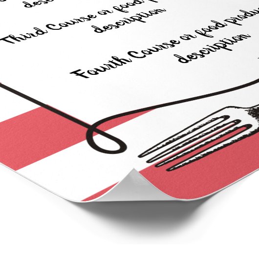 Gereedschap Holly diner feest Kerstvakantie menu Poster (Hoek)