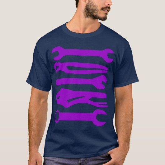 Gereedschap - Paars T-shirt (Voorkant)