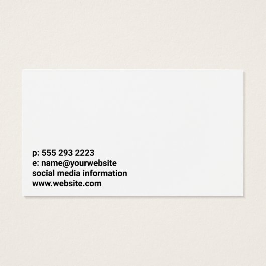 Gereedschap Paint Roller | Wand met schilfers Visitekaartje (Achterkant)