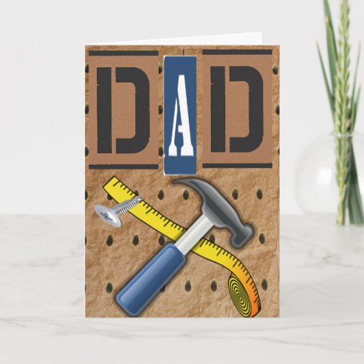 Gereedschap Pap Happy Vaderdag Kaart (Voorkant)