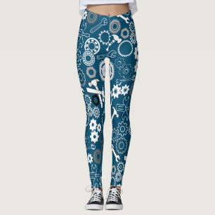 Gereedschap Patroon 01.b DBlue BG Leggings