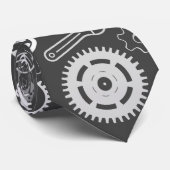 Gereedschap Patroon 01.b Dgrey BG Stropdas (Opgerold)