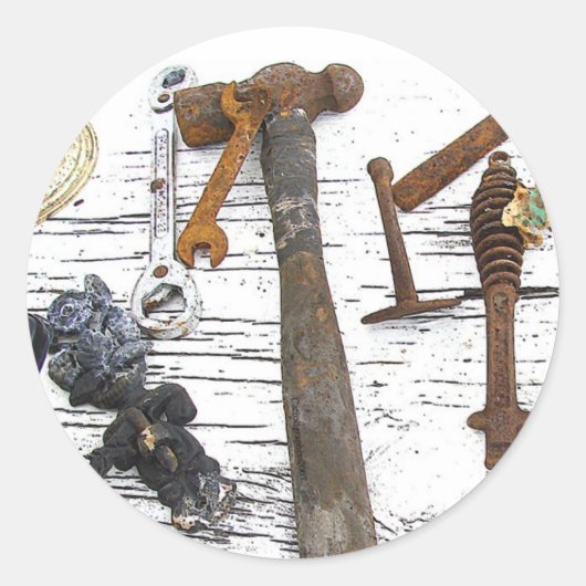 Gereedschap Ronde sticker (Voorkant)