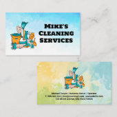 Gereedschap Schoonmaak Huisdiensten | Meisjes Visitekaartje (Voorkant / Achterkant)