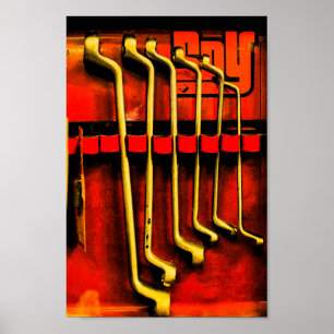 Gereedschap Spanners Garage Bikes Cars Fixing Poster