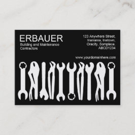 Gereedschap van de handel - White on Black (Gold) Visitekaartje