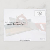 Gereedschap van Handel- Mitre doos met zaag Briefkaart (Achterkant)