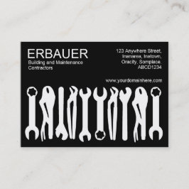 Gereedschap voor de handel (Chubby) - Wit op zwart Visitekaartje