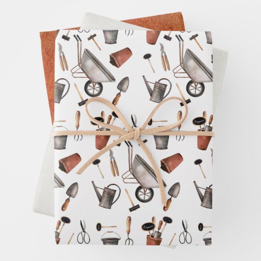 Gereedschap voor het oppakken van tuinbouwkleding  inpakpapier vel (In situ)