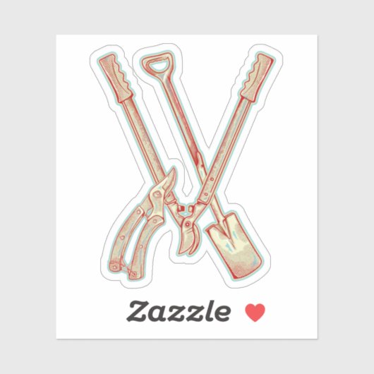 Gereedschap voor het tuinieren sticker (Vel)