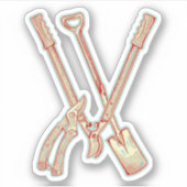 Gereedschap voor het tuinieren sticker (Voorkant)