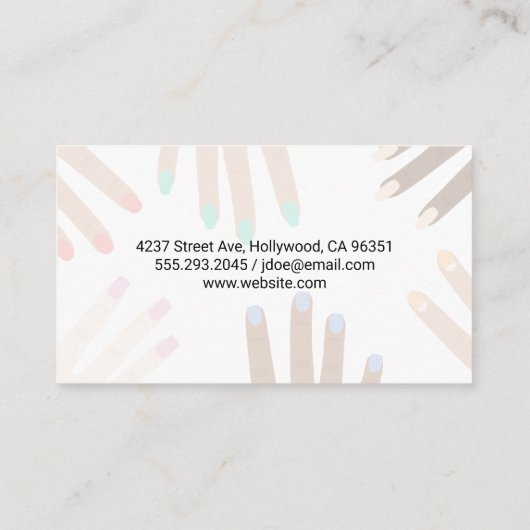 Gereedschap voor nageltechnici | Loyaliteit Kaarte Klantenkaartje (Achterkant)