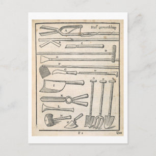 Gereedschap voor tuin, van 'The Dutch Gardener' do Briefkaart
