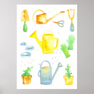 Gereedschap voor tuinbouw Planten Poster