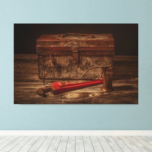 gereedschappen Canvas Print (Insitu (Houten vloer))