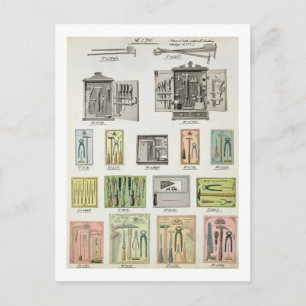 Gereedschappen en gereedschapskisten van een hande briefkaart