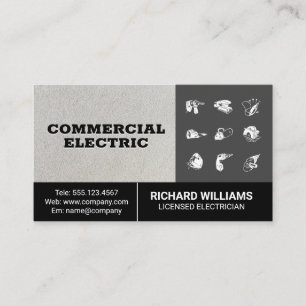 gereedschappen voor de bouw visitekaartje