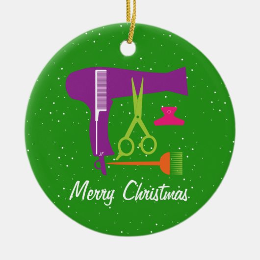 Gereedschappen voor haarstijlen keramisch ornament (Voorkant)