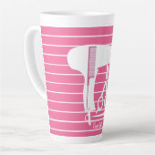 Gereedschappen voor haarstijlen latte mok (Linkerhoek)