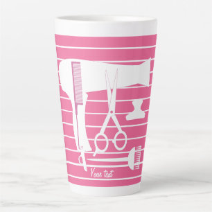 Gereedschappen voor haarstijlen latte mok