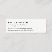 Gereedschappen voor haarstijlen mini visitekaartje (Achterkant)