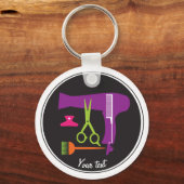 Gereedschappen voor haarstijlen sleutelhanger (Voorkant)