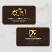 Gereedschappen voor houten houten handymannen visitekaartje (Voorkant / Achterkant)